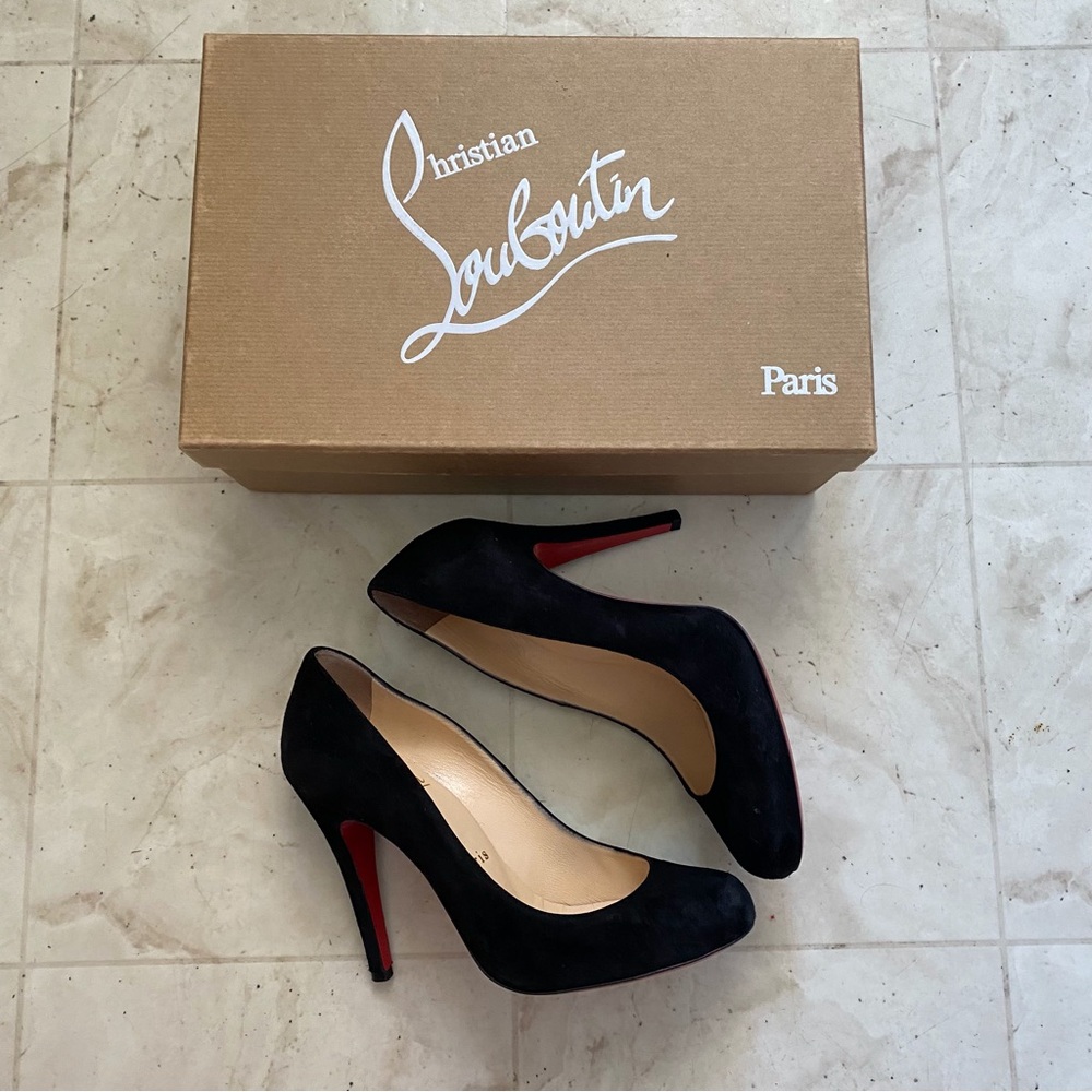 Christian Louboutin Black Heels with Red Soles